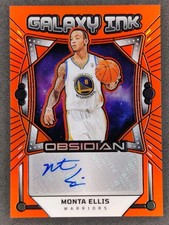 2024-25 Panini Obsidian MONTA ELLIS Galaxy Ink Orange Flood Auto /99 #GI-MEG GS