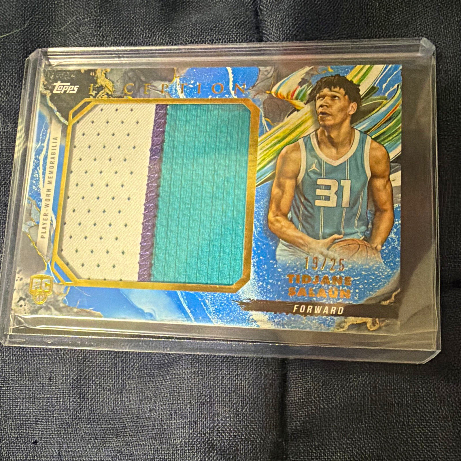 Topps 2024-25 Inception Tidjane Salaün Inception Rookie Jumbo Relic #RJR-TS /25