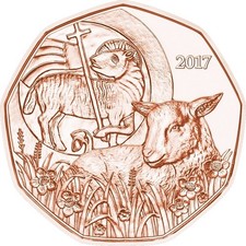Austria 5 euro 2017  Easter - Easter lamb  UNC