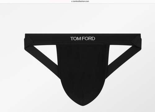 Correa deportiva TOM FORD negra de mezcla de algodón talla grande, negra, NUEVA - Imagen 1 de 11