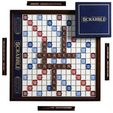 WS Game Company Scrabble Deluxe Edition Board Game Featuring a