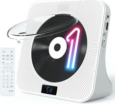 NEW JIMWEY PORTABLE DESKTOP CD PLAYER W/ REMOTE CONTROL, FM RADIO, BLUETOOTH ..