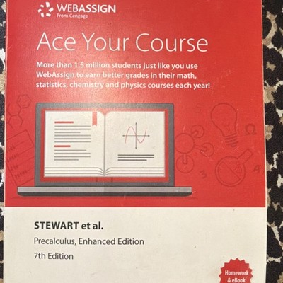 Cengage Precalculus Enhanced Edition 7th Stewart et al. Homework & eBook