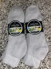 Gray 6 Pairs Mens Ankle Quarter Crew Sports Socks Cotton Low Cut Size 10-13!