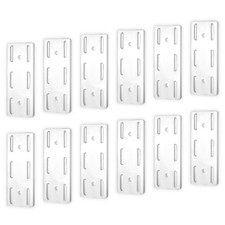 Adhesive Punch Free Socket Holder, 8Pcs Adhesive Power Stirp Holder Desktop S...