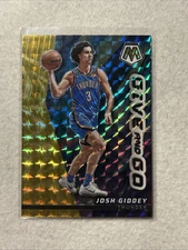 2022-23 Panini Mosaic Josh Giddey Give And Go Yellow Reactive  87/99 Thunder #7