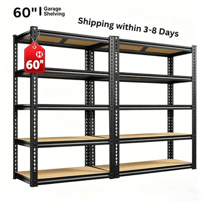Heavy Duty 5 Tier Metal Shelving Unit Garage Storage Shelves Rack Adjustable
