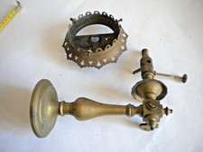 Vintage French early 1900s Brass wall lamp sconce gas light to restore + Gallery