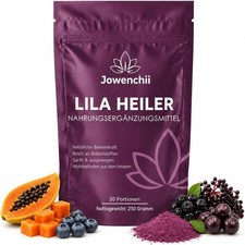 Lila Superfood Pulver mit PHGG, Aronia, Blaubeere & Inulin, Vegan 210g
