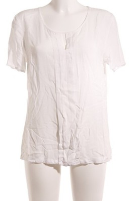 MORE & MORE Kurzarm-Bluse Damen Bluse Gr. DE 38 wollweiß Elegant