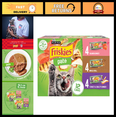 Wet Cat Food Variety Pack - Salmon, Turkey & Giblets, Mixed Grill - 24 Cans 5.5o