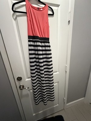 Xhilaration Aztec Maxi Dress Size Small Neon Cutout Zipper