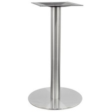 Art Marble Furniture 28" Round Brushed SS Standard Height Table Bas