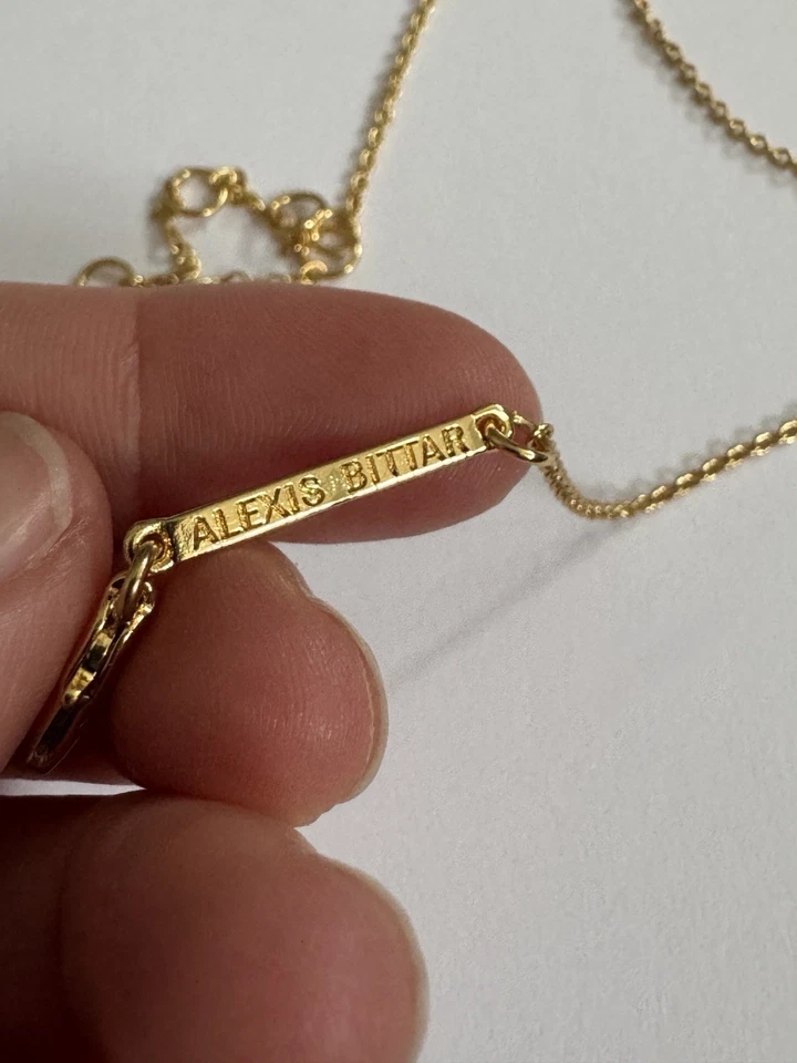 Alexis Bittar Gold Plated Scarab Pendant Necklace. Never worn. - Image 3 of 4