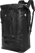 100L Waterproof Dry Bag Backpack IPX7 Marine Roll Top Kayaking Rafting Black