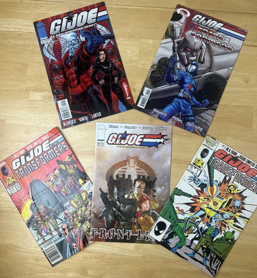 G.I. Joe & the Transformers #1-5Complete Set Lot  of 5  Comics Marvel