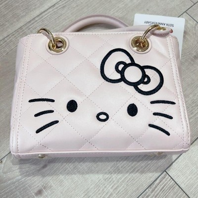 ROPE'×Hello Kitty 50th Anniversary Tasche Rosa Gesteppt Kunstleder Neu