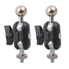 2Pcs 17.4mm Ball Joint Adapters 1/4"-20 UNCs Male Threaded for Photography Gear