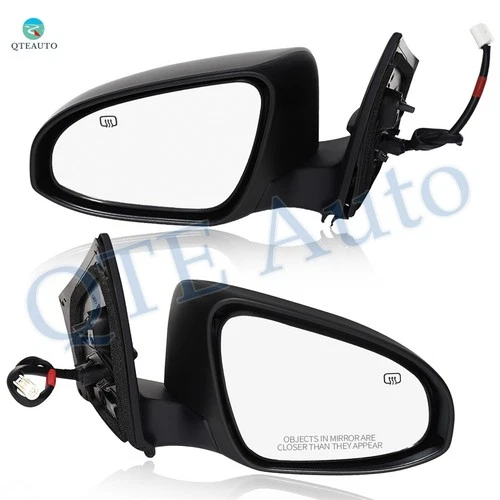LH-RH Power Heated Manual Folding View Mirrors For 2014-2019 Toyota Corolla 2PC