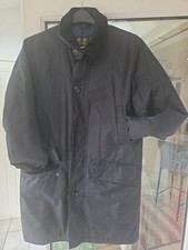 Image of Barbour Men's Wax Jacket Size M Dark Blue Waxed Cotton