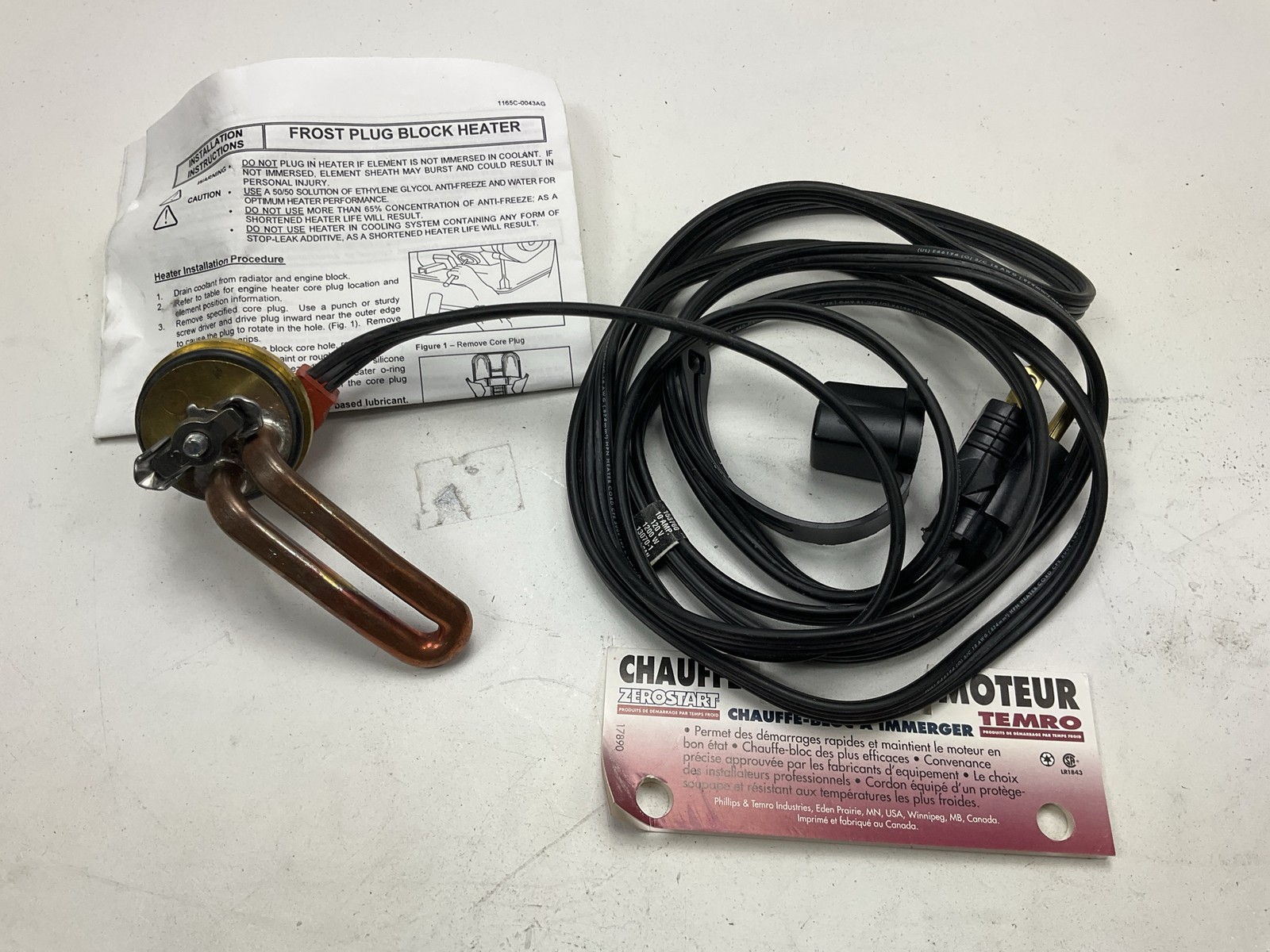 Zerostart 3100043 Engine Block Heater, 1000 Watt For 1983-1994 Ford Diesel