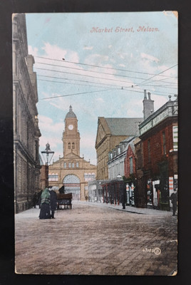 Marktstraße, Nelson 1907 Postkarte