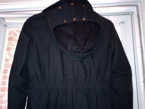 Burberry Carminton Black Trench Coat with Removable Hood Size 4R - Picture 12 of 16