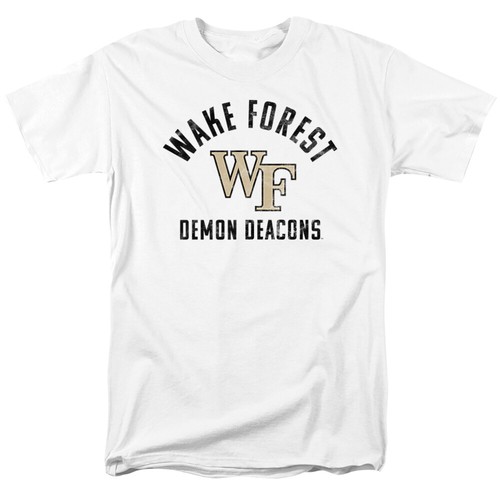 Wake Forest University Adult T-Shirt Demon Deacons Logo, White, S-5XL