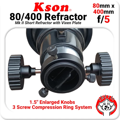 Kson 80mm 400mm f/5 Mk II Refractor OTA with Rings and Vixen Plate - Image 2 of 4