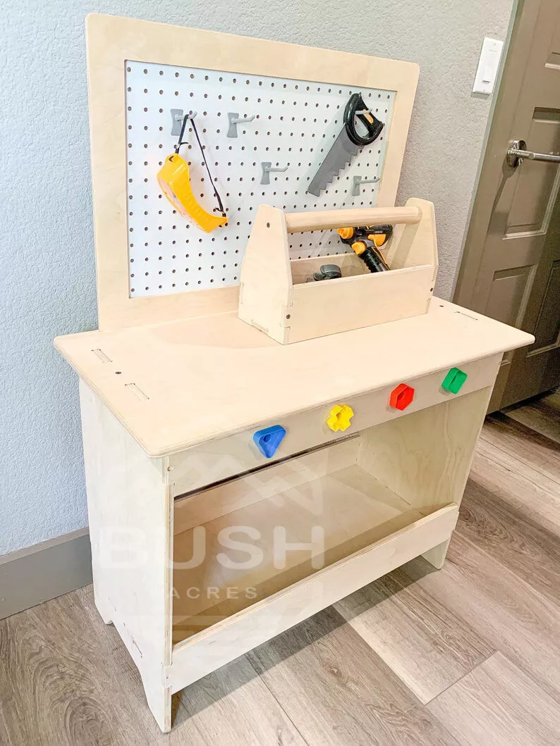 LOUIS - Montessori Tool Box - Wooden Tool Caddy for toddler– Bush