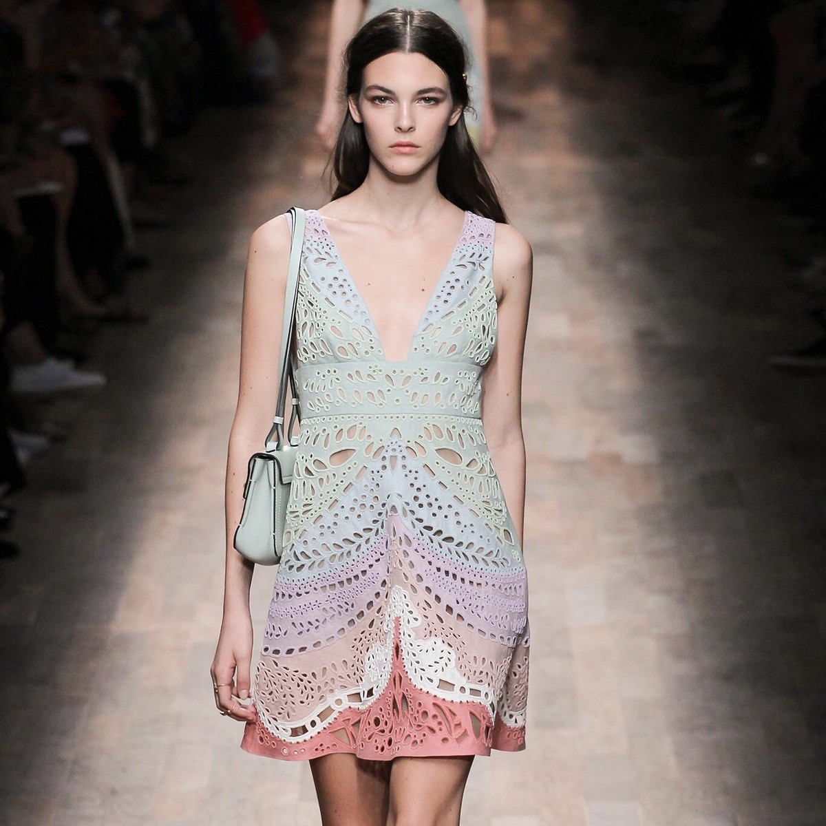 valentino rainbow sequin dress Valentino 1973 Archival Print Rainbow Dress 2015