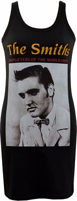 SCHWARZES DAMENKLEID THE SMITHS SHOPLIFTERS ELVIS PRESLEY BRITISH MORRISSEY S-XL