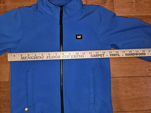 CAT Caterpillar Softshell Full Zip Jacket Blue Youth Size 6/7 - Picture 10 of 11