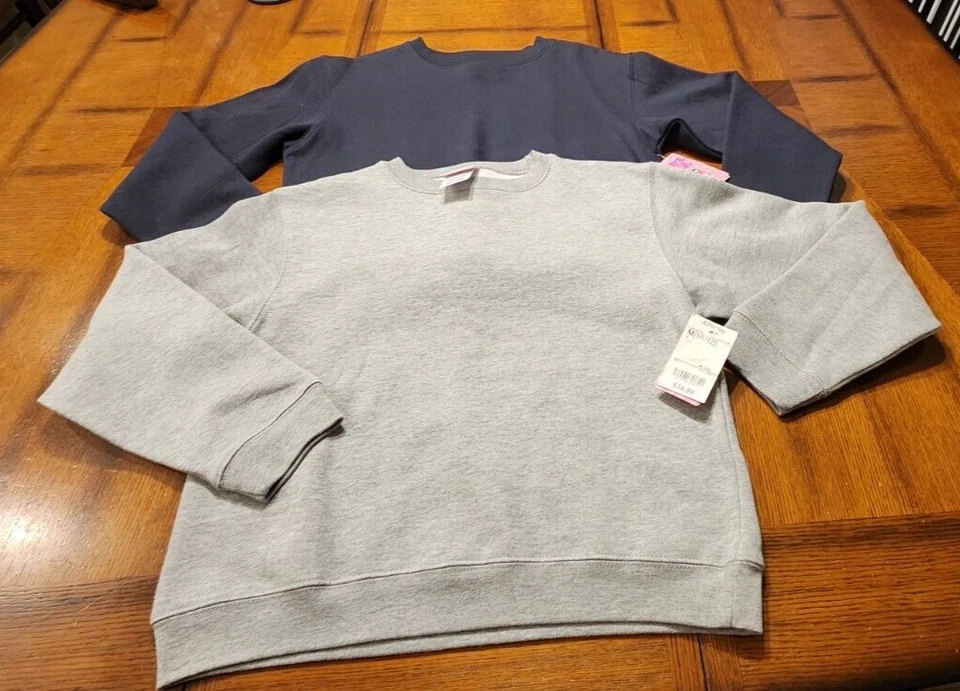 TOTAL GIRL SUDADERAS BÁSICAS CUELLO REDONDO M(10-12) ~JUEGO DE 2~GRIS Y AZUL MARINO~ALGODÓN Y POLIÉSTER Foto 2 de 4