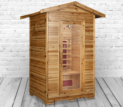 Luxus LED Infrarotsauna.Infrarotkabine 120x120x210 cm Wärmekabine Sauna Outdoor 