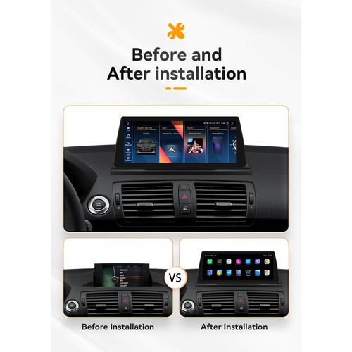 10.25" Android 13 CarPlay Car Stereo Radio GPS For BMW 1 Series E81 E82 E87 E88 - Picture 5 of 6