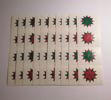 Mrs Grossman's Stickers Lot of 10 Strips Christmas Stars 1994 Vintage RARE HTF