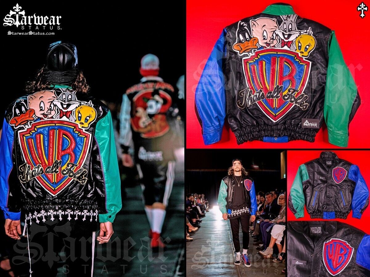 🔥EPIC Vintage 90s LOONEY TUNES Colorful Starter College Leather Racer Jacket L | eBay 🔥EPIC Vintage 90s LOONEY TUNES Colorful Starter College Leather Racer Jacket L | eBay
