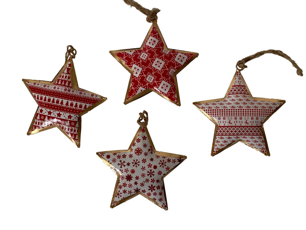 Gwhole Decorazioni Albero di Natale Rosso in Ferro Decorazioni