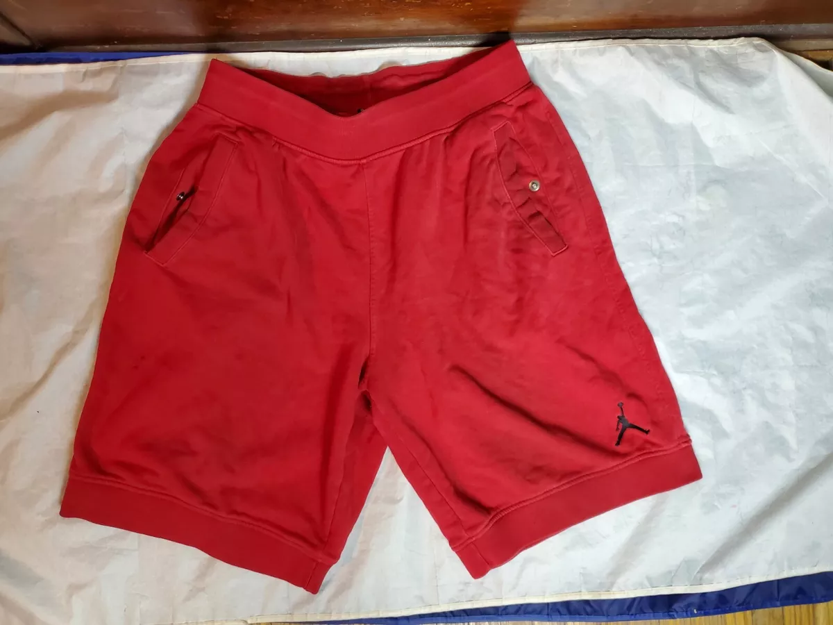 Nike Air Jordan Men's Sweat Shorts Jumpman Basketball Red Men's Size XL