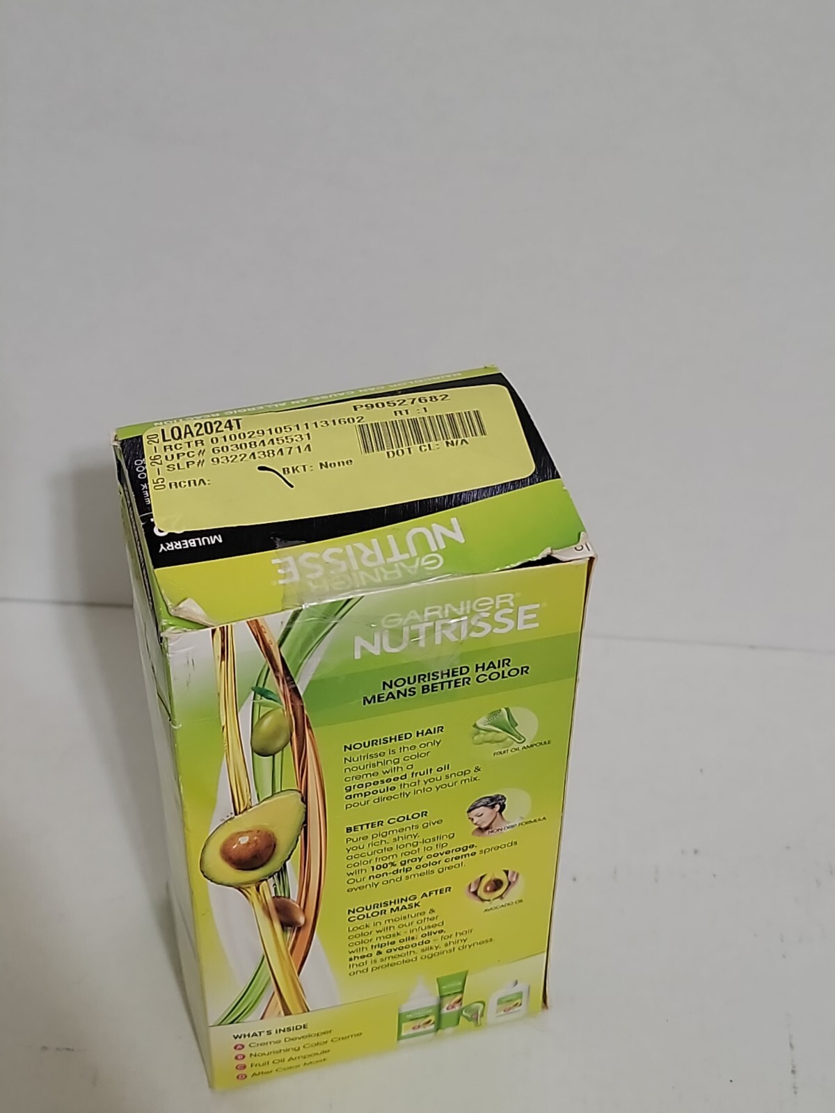 Garnier Nutrisse Nourishing Creme Hair Color Mulberry #22 INTENSE BLUE BLACK