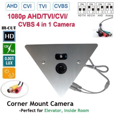 1080P 4 in 1 HD Tvi/Cvi/Ahd/Analog Corner Mount/Elevator Camera Fixed 2.8mm lens