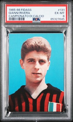 stickers 1965-66 Fidass Gianni Rivera Milan Campionato di Calcio PSA 6 ...
