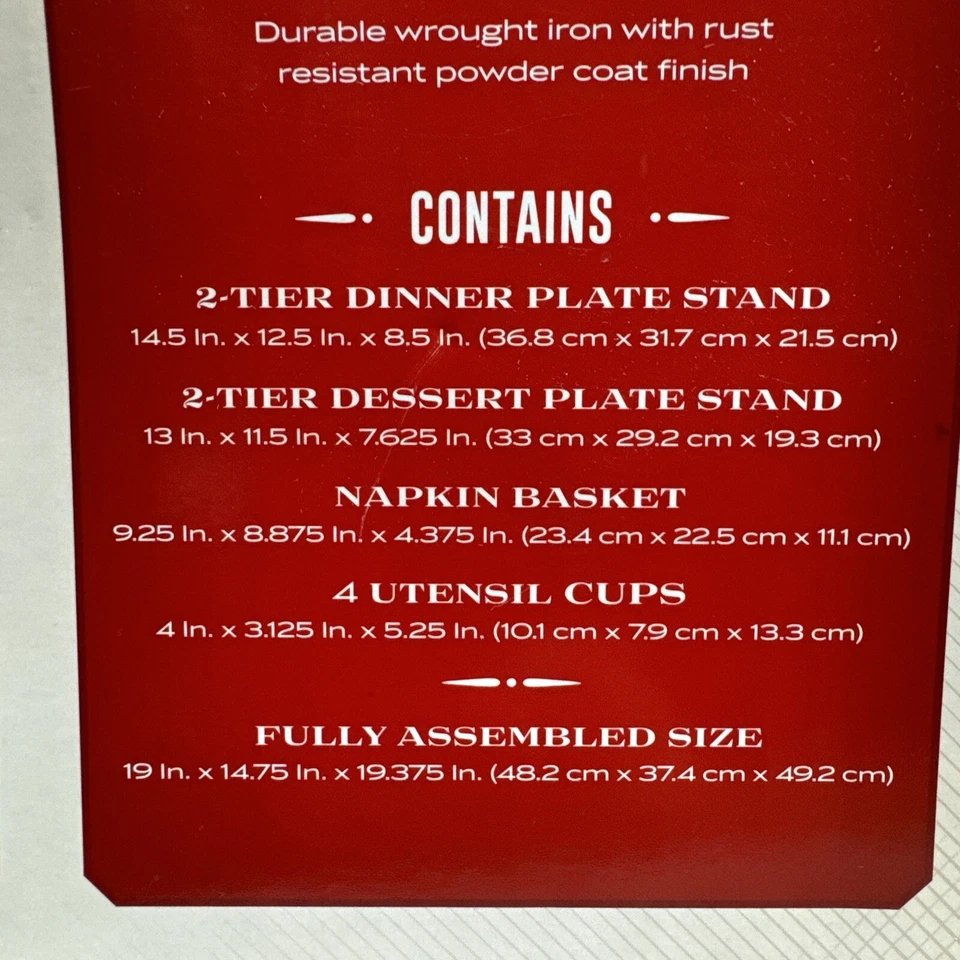 Stackable Buffet Caddy набор из 7 предметов многоярусная подставка для тарелок принадлежностей салфеток держатель - Изображение 4 из 4