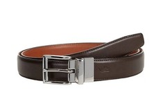 Polo Ralph Lauren Men's Reversible Leather Belt 1 1/8" W Brown/ Cognac US 32/80