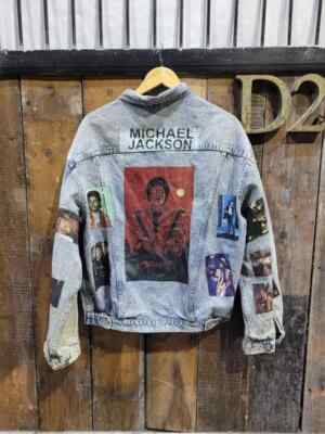 Micheal Jackson CUSTOMISED vintage 80's 90's trucker denim jeans