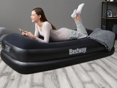 Materasso Gonfiabile Letto Singolo Floccato 191x97x46 Pompa