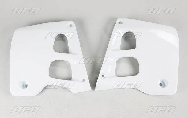 Ouïes de radiateur UFO blanches pour réparer les plastiques cassés de Honda CR 125 1991 1992