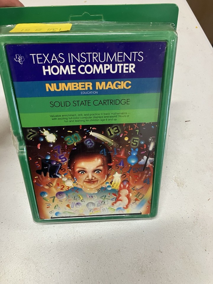 Texas Instruments Touch Typing Tutor and Number Magic Computer Video ...