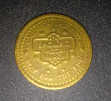 SHOWBIZ PIZZA Come For..Food Stay For The Fun VINTAGE AMUSEMENT TOKEN-L@@K!